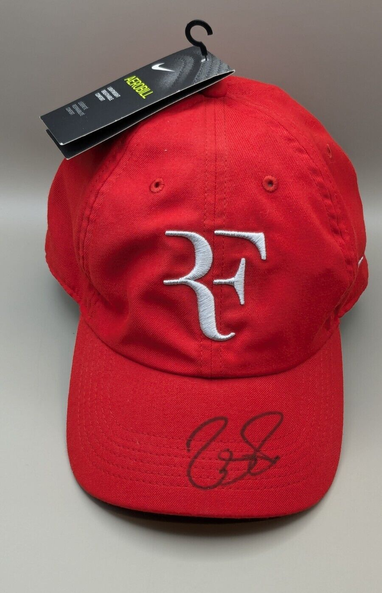 TENNIS LEGEND ROGER FEDERER signed autographed RED NIKE RF