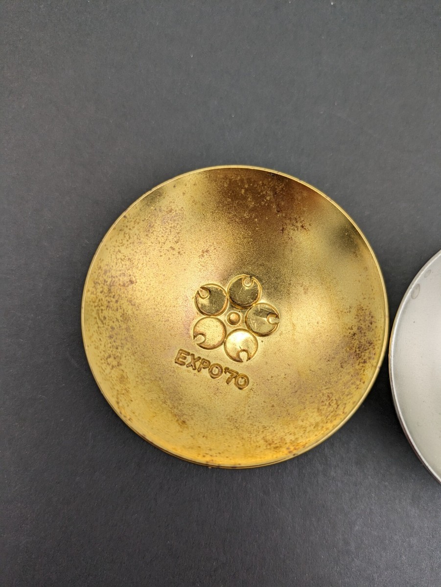 Japan Expo 70 Japanese Sake Cup Sakazuki Gold Plated 24KGP