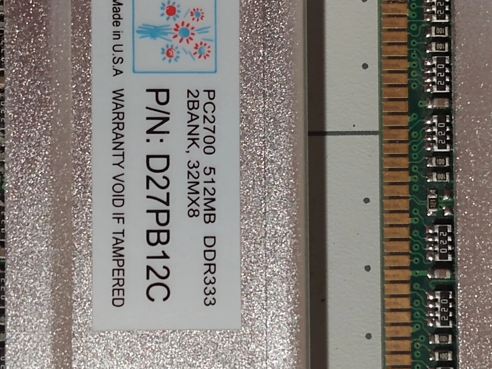 D27PB12C Super Talent 512MB Memory Module, (2 pcs.) - Image 2 of 2