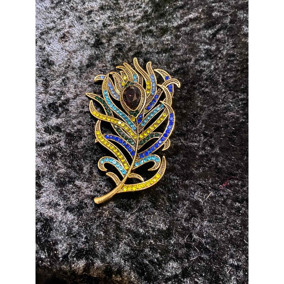 Peacock Feather Brooch