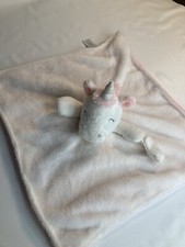 Carter's Unicorn Fleece Baby Lovey Security Blanket Pink White Silver Horn