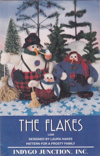 The Flakes Frosty Snowman Family Doll Home Decor Craft Pattern 1990s Holiday - Picture 2 of 6