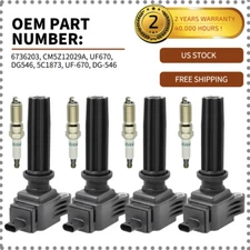 4pcs Ignition Coils + 4pcs Iridium Spark Plugs for Ford Edge Focus Fusion UF-670