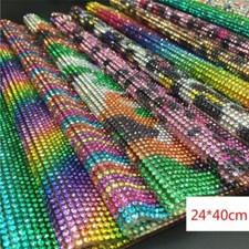 Bling Rhinestone Sticker Sheet Self Adhesive Leopard Grain Car Decal Decor Trims