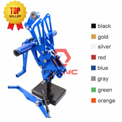 CNC Front Rearset Footpegs Footrests GP Shift For YZF R1 R1S R1M 2015-2018 Blue