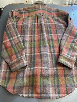 Eddie Bauer S M 80% Wool Plaid Jacket Long Sleeve VINTAGE | eBay