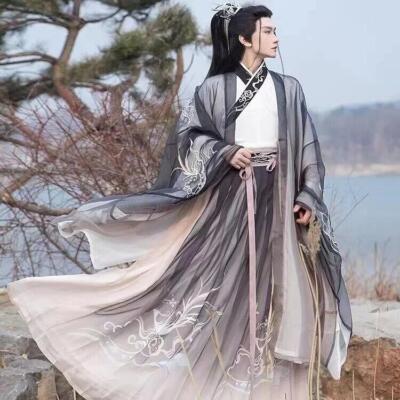 Men Hanfu Chinese Traditional Costume Chiffon Corset Dress Cosplay Show  Clothing | eBay