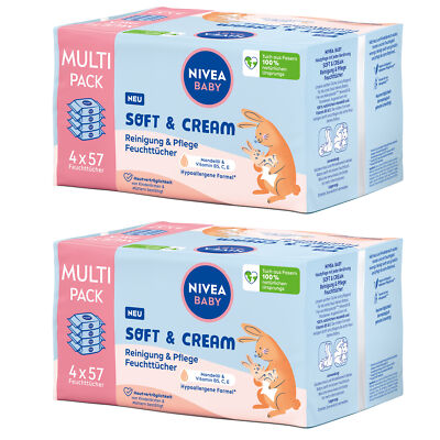 NIVEA Baby Soft & Cream Feuchttücher 2 x 228 Stück
