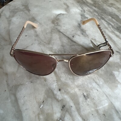 Oscar de la Renta Women’s Aviator Sunglasses Oscar de la Renta OSS3041 718 Pilot Shiny Gold Sunglasses  main image 4