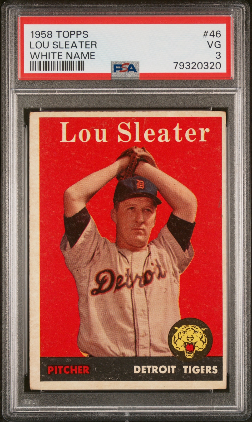 1958 TOPPS WHITE NAME #46 LOU SLEATER PSA 3
