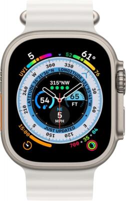 Apple Watch Ultra 49mm 32GB (Unlocked) A2622 Titanium / White