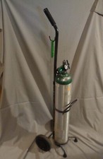 Portable Medical Oxygen Tank UN 1072 EMPTY w/Cart Regulator Size E