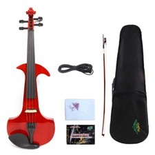 Yinfente 4 String Electric Violin 4/4 Full Size Solid Wood Professional Silent