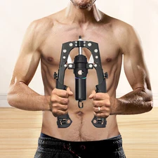 Manual Chest Expander Black Hydraulic Power Adjustable Twister Arm Exerciser