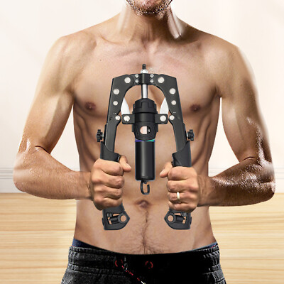 Manual Chest Expander Black Hydraulic Power Adjustable Twister Arm Exerciser