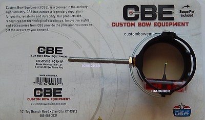 CBE TARGET SIGHT 3-D SCOPES 1 5/8 GREEN RHINO UP PIN RIGHT HAND