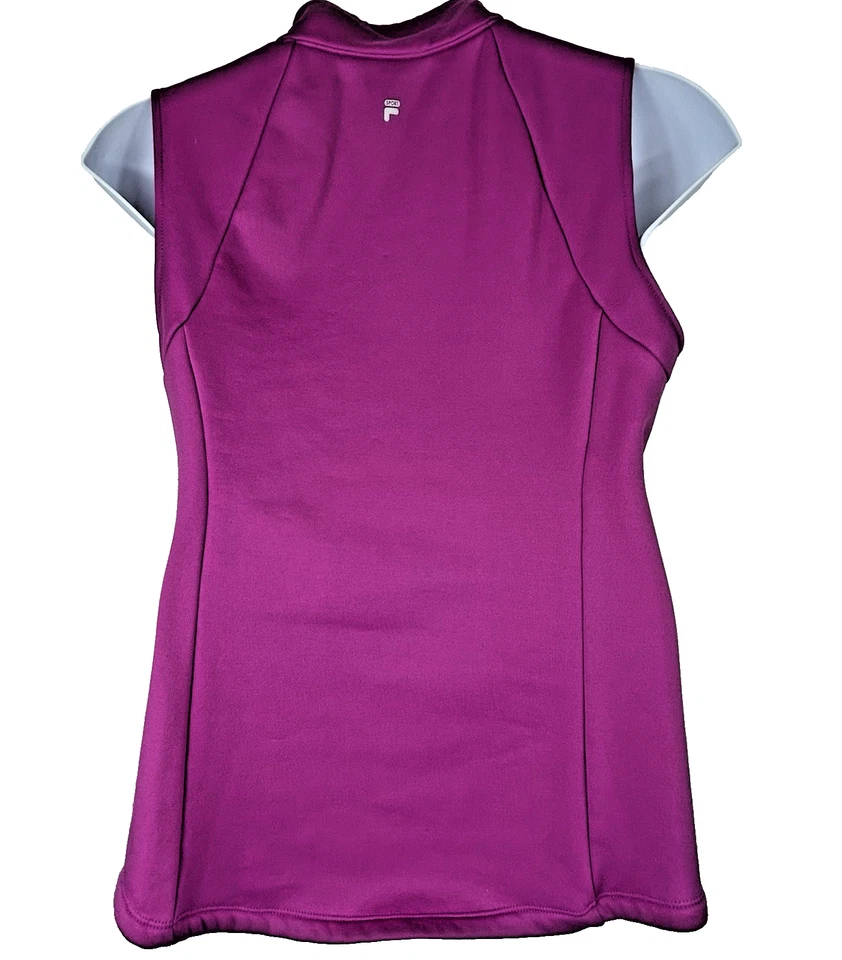 Chaleco FILA Mujer Cremallera Completa Rosa XL Bolsillos Cuello Simulado Forrado de Vellón Foto 3 de 4