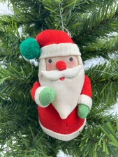 Santa Claus Christmas Ornament 4 inches -Keepsake Vtg 50s 60s D cor