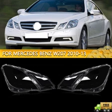 Pair Clear Front Headlight Lens Light Lamp Cover For Mercedes Benz W207 2010-13