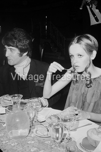 Twiggy Eats a Cantaloupe Photo Print Poster