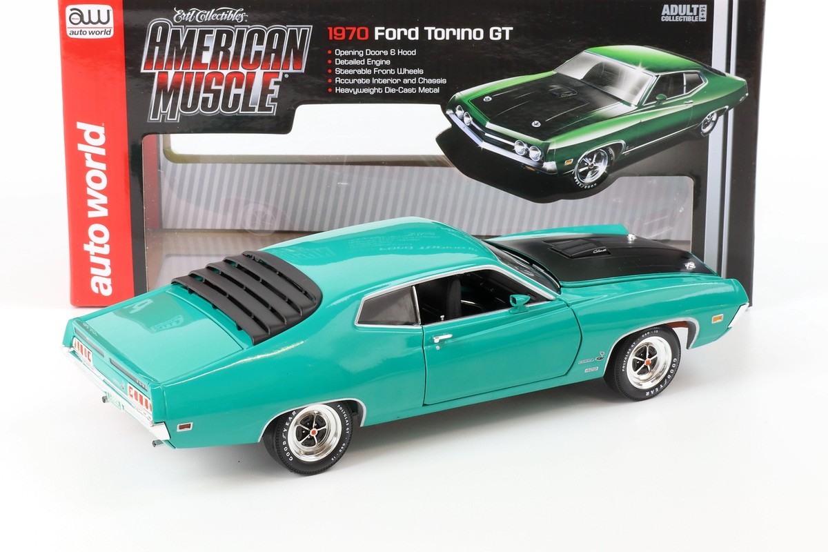 アメリカンマッスル 1/18 1970 Ford Torino GT ミニカー 1970 Ford Torino GT Cobra Medium Red Limited Edition to 1250