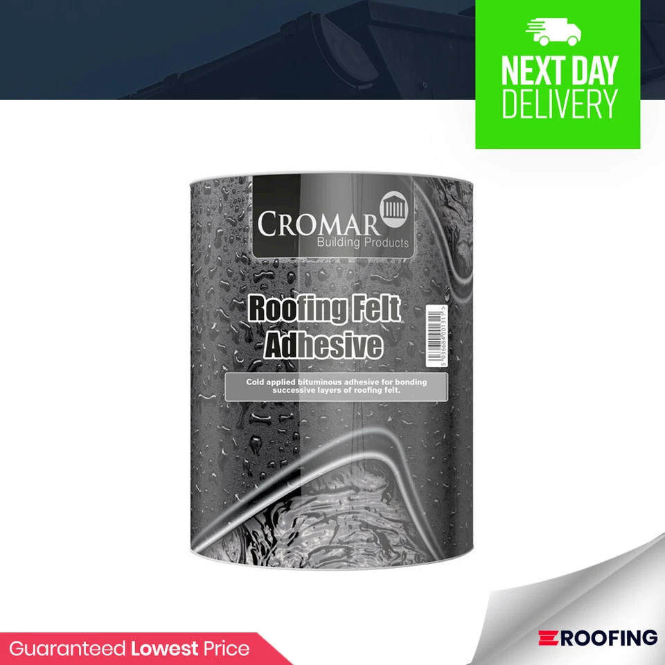 Cromar Roof Felt Adhesive | Bonding Roofing Felt | Cold Applied Sealant | 5ltr