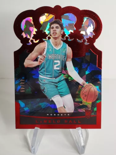 2020-21 Crown Royale "LAMELO BALL" RED /49 Crystal Rookie #79 SSP! HORNETS! 🔥