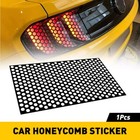 Black Car Rear Tail Light Cover Honeycomb Sticker Taillamp Decal Accessories DIY