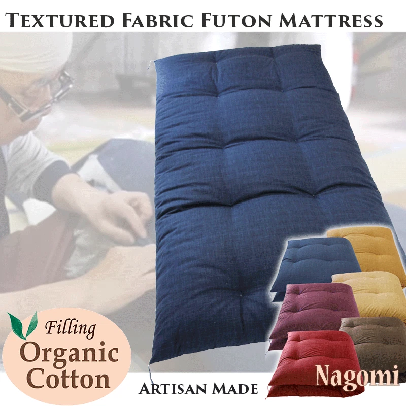Japanese Futon Mattress NAGOMI made by craftsman Organic Cotton Filling 100%
Opens in a new window o