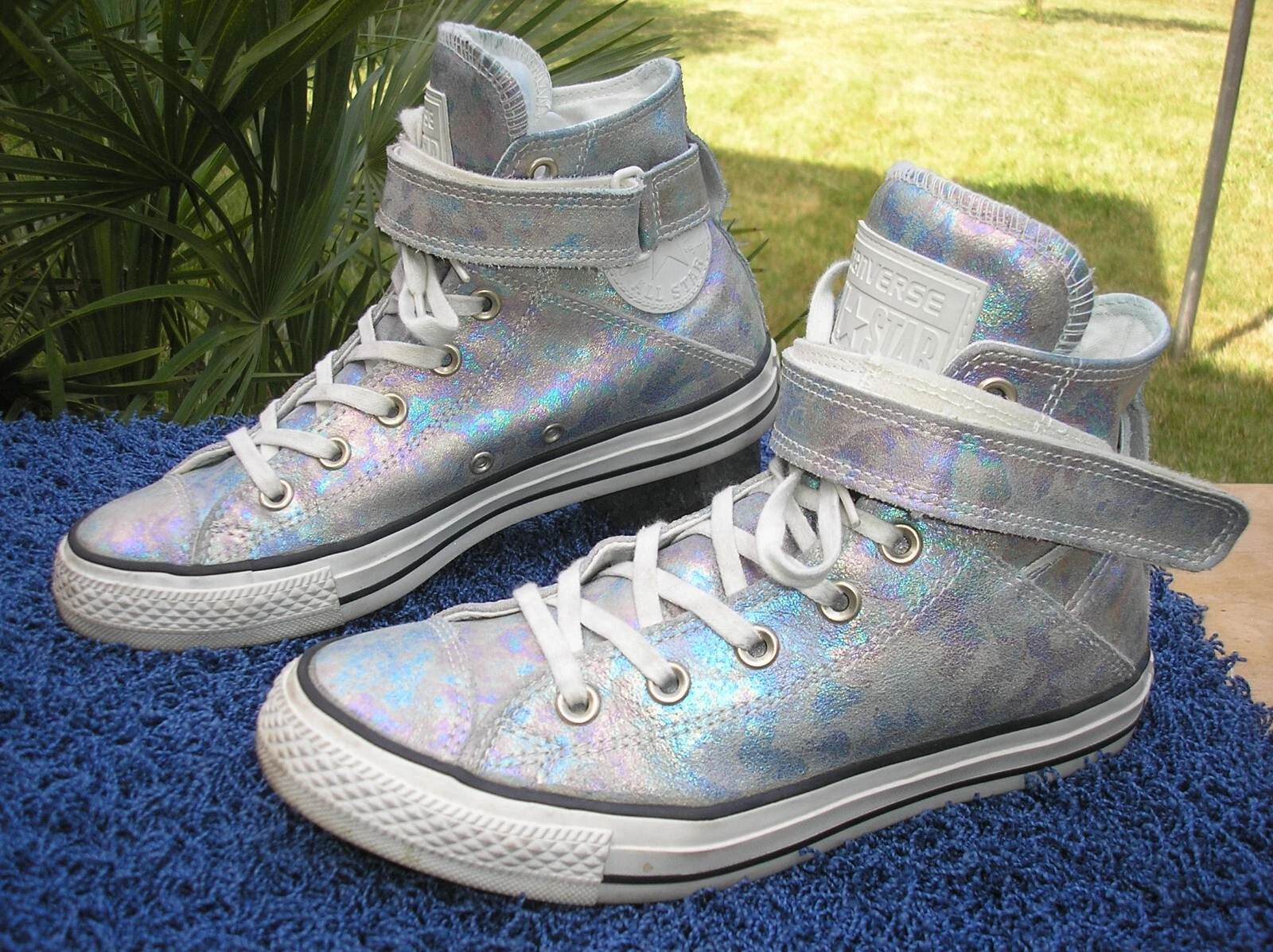 Sneakers originali Converse Chucks HI numero 39 pelle effetto metallizzato!!!