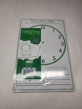 Dry Erase Clock Learn Tell Time Practice Writable Sturdy Board Double Sided