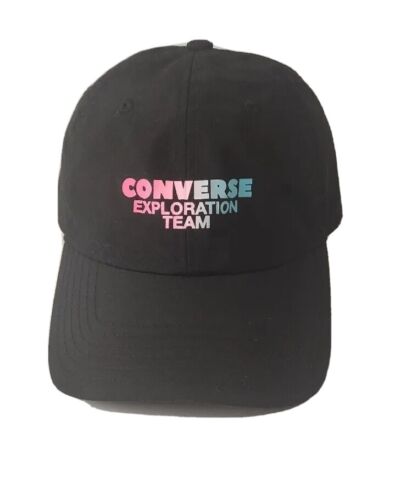 Converse Exploration Team Black Nylon Adjustable Strap Back With Buckle Cap Hat - Picture 1 of 8