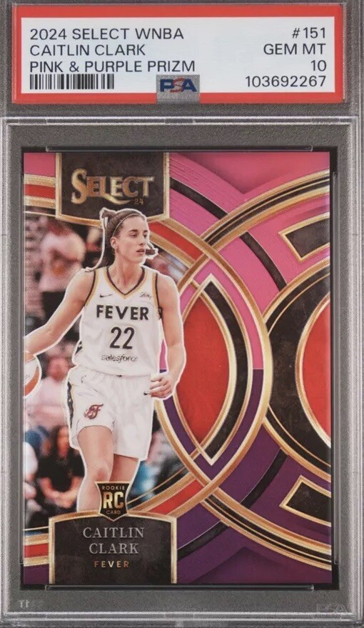 2024 Select WNBA - Pink & Purple RC  /99 Premier  #151 Caitlin Clark PSA 10 💎