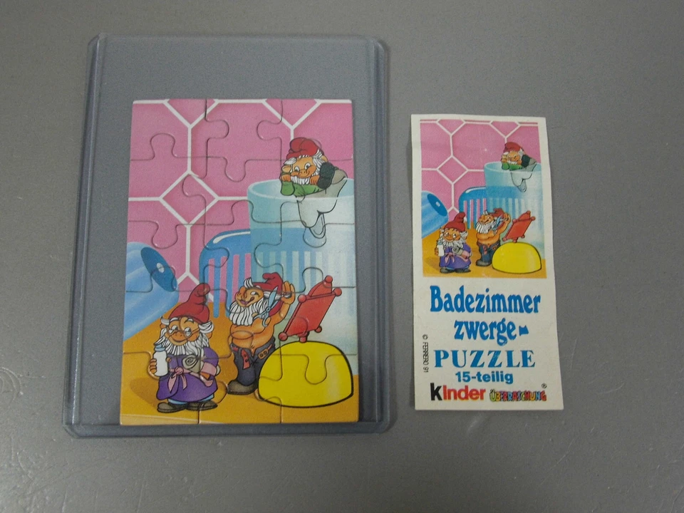 PUZZLE: Badezimmerzwerge o.r. + BPZ (100% original) - Bild 1 von 1