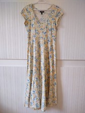 Chaps Petite - Fit-&-Flare Floral Midi Dress - 100% Cotton - Size M