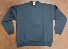 Vtg 90s Tultex Black Crewneck Sweatshirt Mens Medium Blank USA Made