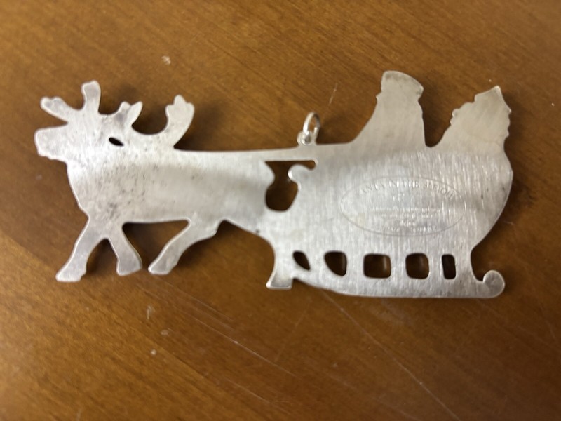 YR 79 GORHAM Sterling "Santa In The Sleigh" American Heritage Pub. Co. Ornament