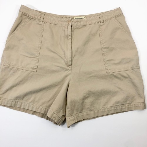 Eddie Bauer Shorts Women 18 Cotton Tan 