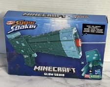 Nerf Minecraft Glow Squid Super Soaker Gun Water Blaster NIB