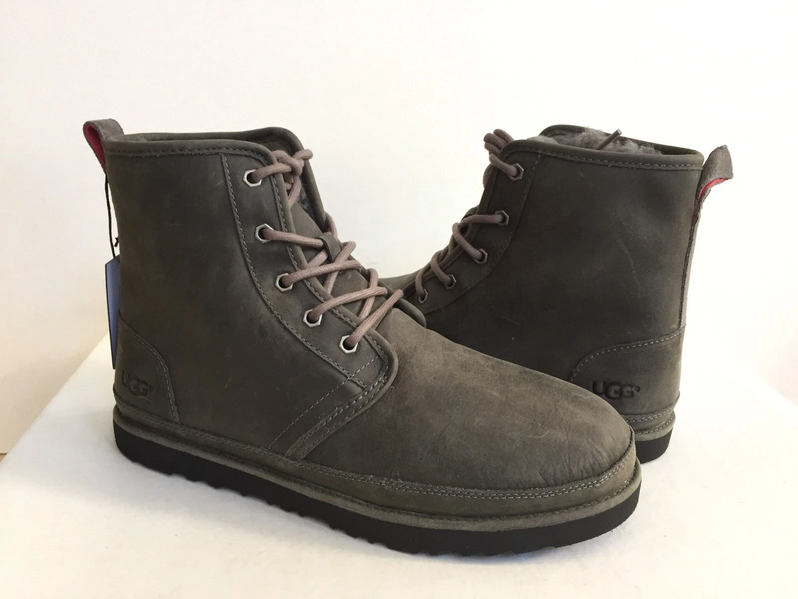 UGG MEN HARKLEY WATERPROOF CHARCOAL LEATHER SHOE US 10 / EU 43 / UK 9