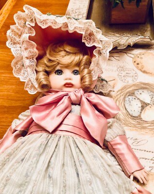 トールペイント作品ANTIQUE-Doll STUNNING VTG ANTIQUE 100% PORCELAIN