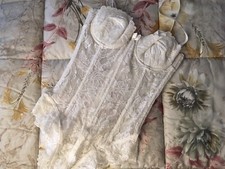 White Tulle And Lace Bodysuit