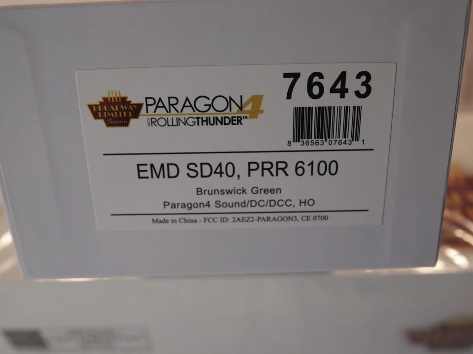 BROADWAY LIMITED 7643  PENNSYLVANIA  SD40 #6100  w/PARAGON 4 SOUND IN  DCC/DC - Image 2 of 2