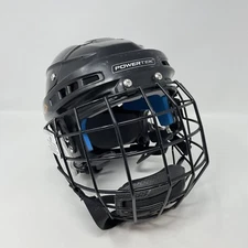 PowerTek v3.0 TEK Adjustable Hockey Black Helmet Small 6 5/8 - 7 1/8 with Cage