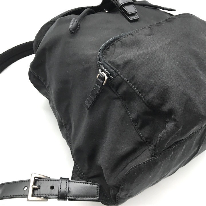 Good condition PRADA trial logo backpack nylon tessuto black k2690 from japan thumbnail 6