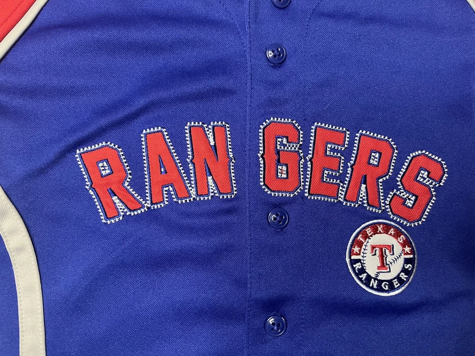 True Fan Texas Rangers Baseball Jersey Children’s 3T Blue & Red Short Sleeve MLB - Image 2 of 4