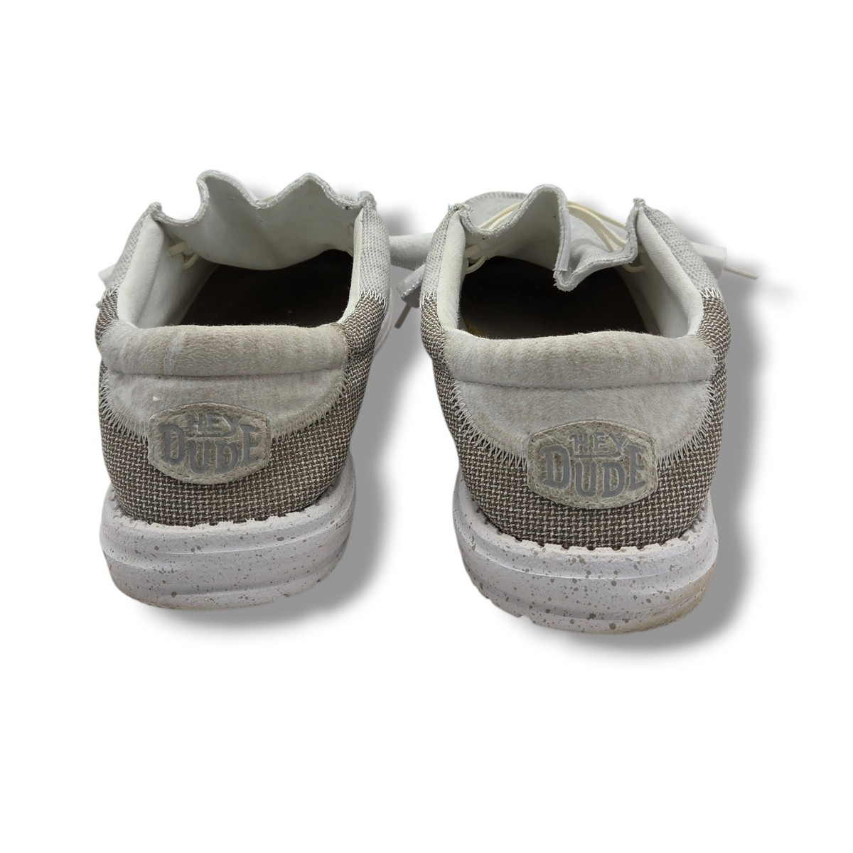 Hey Dude Wally Stitch Shoes Mens 11 Optic White Jersey Slip  display picture 2