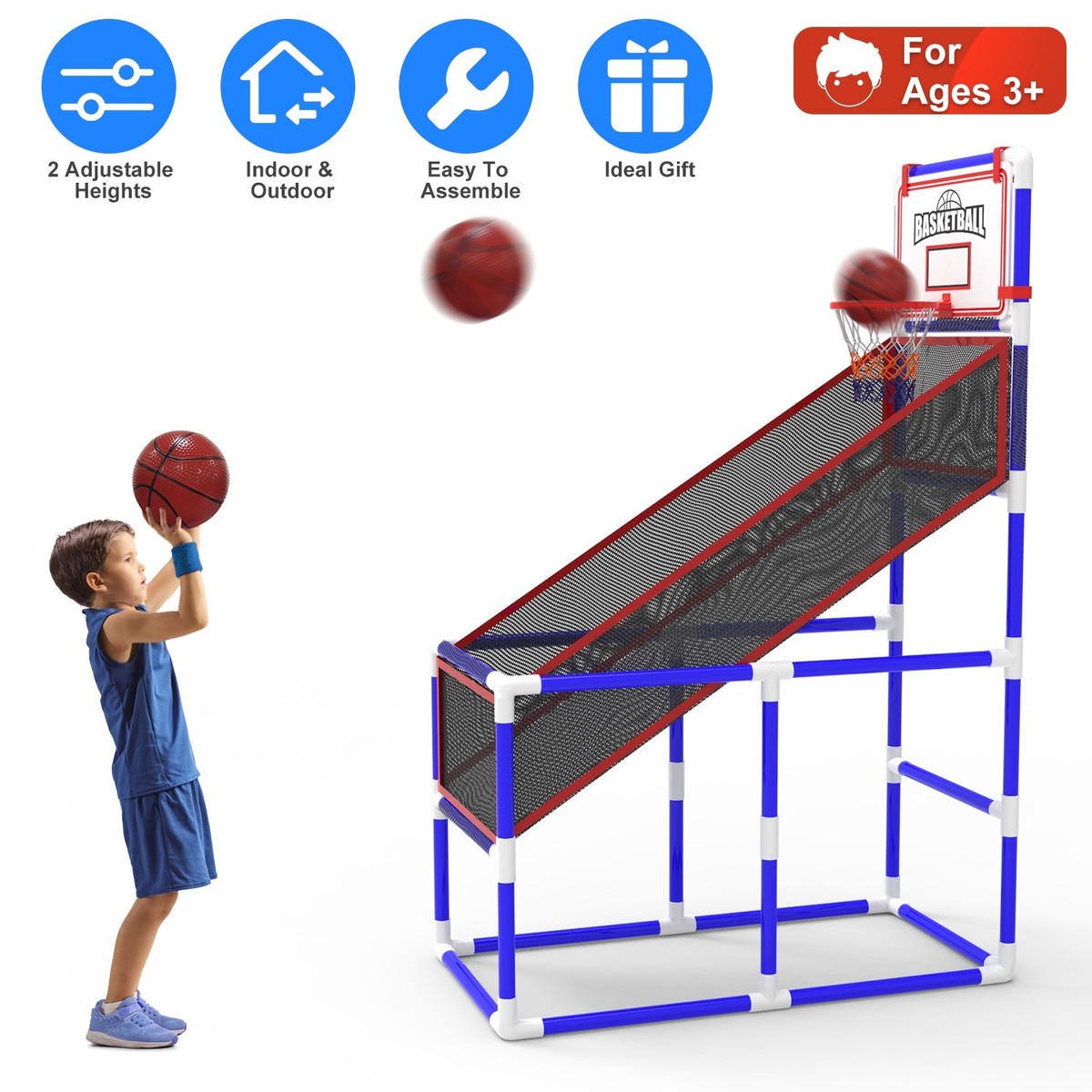 Basketball Game Set Basketball Hoop System Adjustable Height