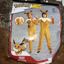 Kid's Pokemon Evee Hooded Jumpsuit Classic Single Costume Size S/P 4-6 