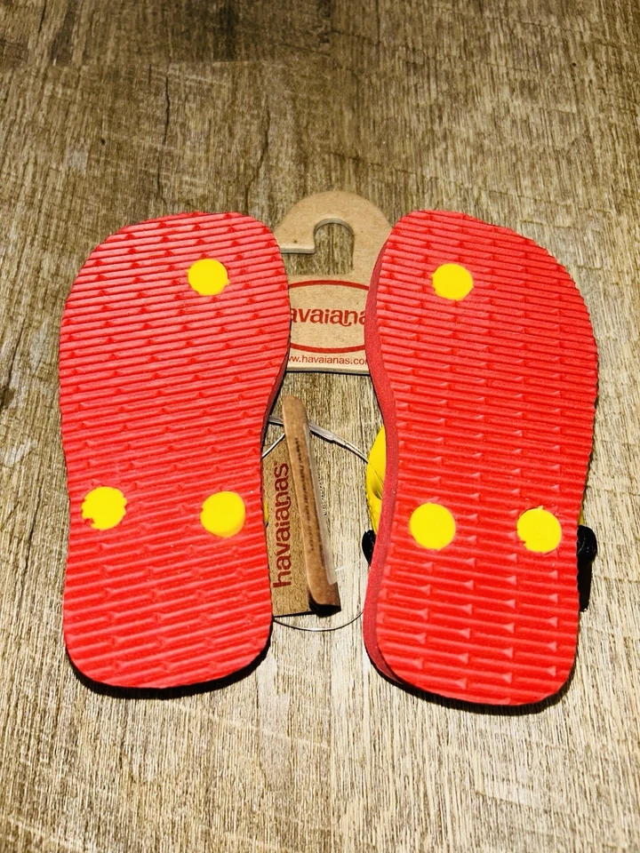Havaianas Flip Flops Disney Mickey Mouse (Red/Yellow) Kids Size USA 6C **NWT** - Image 4 of 4